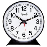 Analog 4 in. Round Keywind Alarm Clock, Black