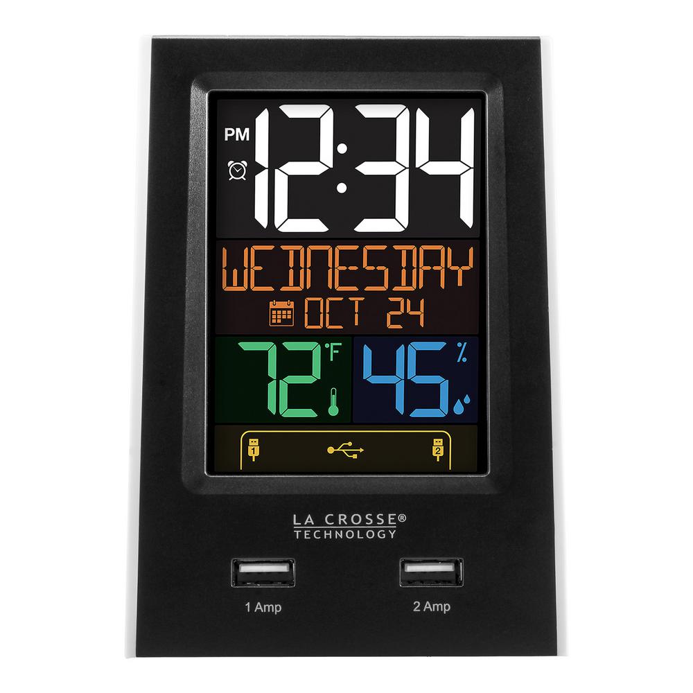 Desktop Dual USB Charging Clock with Alarm and Nap Timer