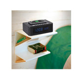 Wireless Charging Bluetooth Speaker Clock Radio with Alarm