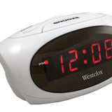 White Super Loud Alarm LED Alarm Clock