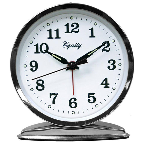 5.50 in. Round Wind-Up Loud Bell Chrome Alarm Clock